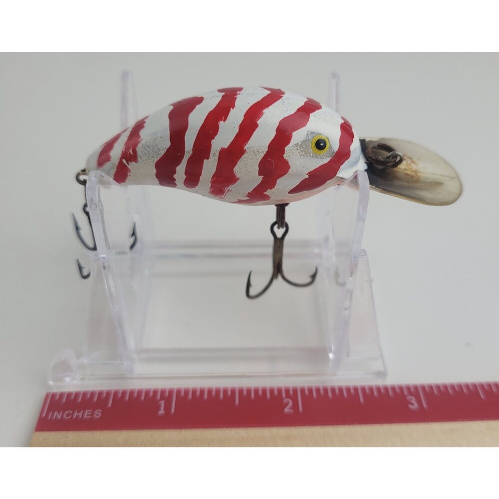 Vtg Crankbait Chrismas Tree Peppermint Style Fishing Lure